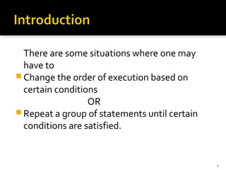 Control Structure in C | PPT | Programming Languages | Computing