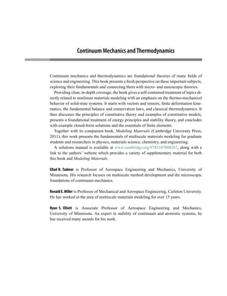 Continuum Mechanics And Thermodynamics From Fundamental Concepts To ...