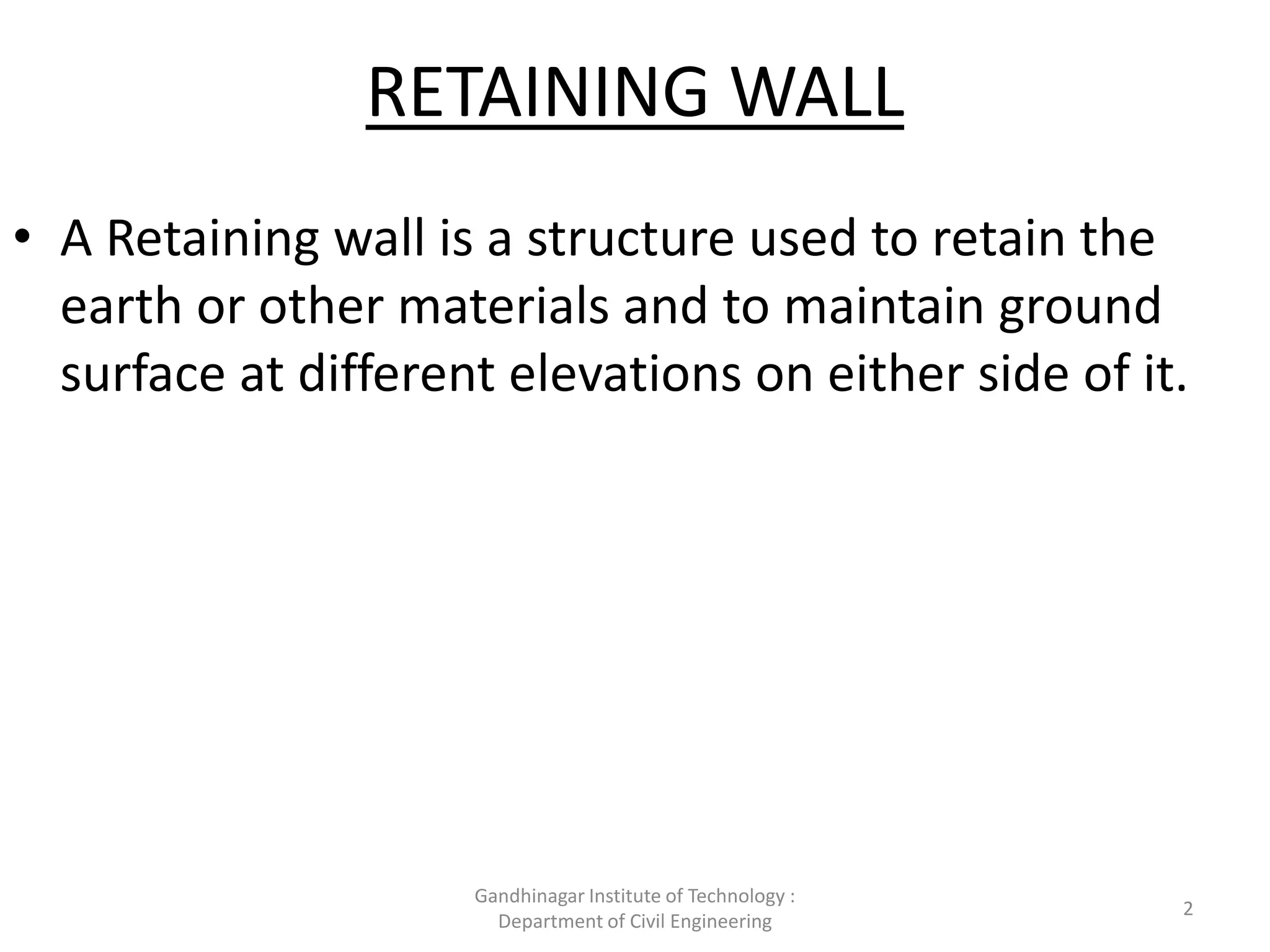 Counterfort Retaining Wall PPT