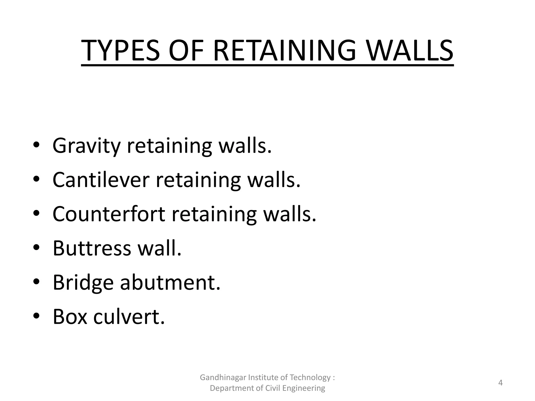 Counterfort Retaining Wall PPT