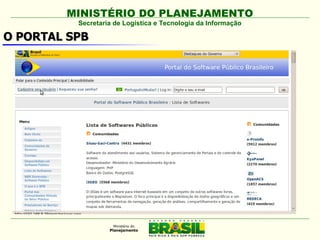 MINISTÉRIO DO PLANEJAMENTO
          Secretaria de Logística e Tecnologia da Informação

O PORTAL SPB
 