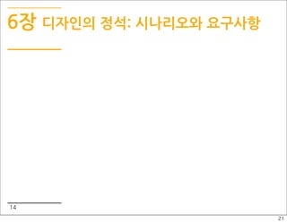 6장 디자인의 정석: 시나리오와 요구사항




14
                         21
 