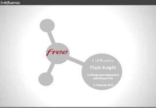 Flash Insight
Le filtrage automatique de la
       publicité par Free
                -
       3-10 janvier 2013




                                1
 