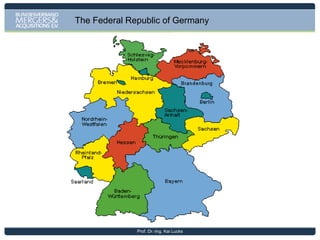 Statistical Figures

Space
01.01.2011
in km2

in %

357.

100

Bavaria

71.

Upper
Bavaria

18.

Federation

Inhabitants
30.06.2011
in
Mio.

GDP
2010

Jobless
2011

Consumption Index
2012

in %

in Mrd.
€

in %

82.

100

2.500

100

7,1 %

100,0

20

13.

15

442

18

3,8 %

108,7

5

4,

5

185*

7*

3,6 %

123,0

*Anteilig berechnet auf Basis von 2009.
Quellen: Statistisches Landesamt Bayern, Arbeitsagentur, GfK Geomarketing sowie
eigene Berechnungen.
Stand: 24.01.2012

Prof. Dr.-Ing. Kai Lucks

Page 20

 