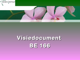 Visiedocument
    BE 166
 