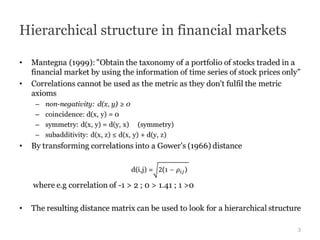 Hierarchical structure in financial markets




                                              3
 
