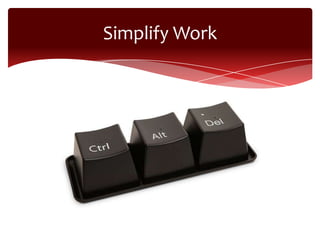 Simplify Work
 