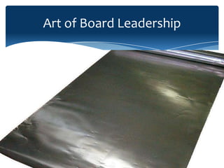 Art of Board Leadership




                   #nysar @hduckworth
 