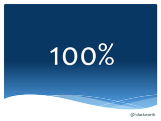 100%
       @hduckworth
 