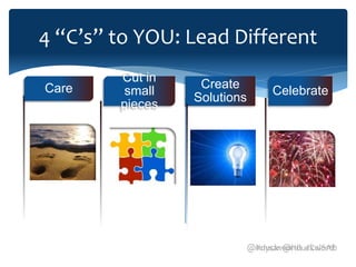 #nysar @hduckworth
Care
Cut in
small
pieces
Create
Solutions
Celebrate
4 “C’s” to YOU: Lead Different
@hduckworth #CalSAE
 