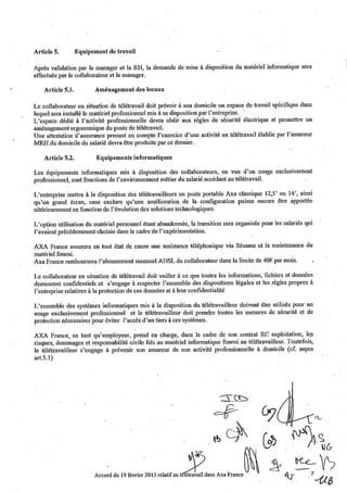 Télétravail : accord AXA