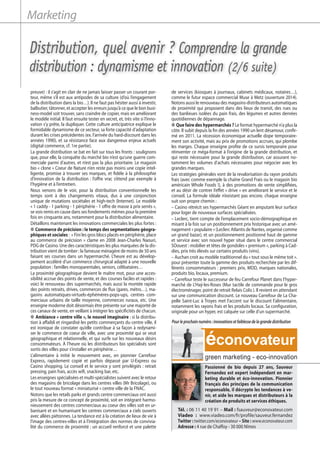 Marketing
Passionné de bio depuis 27 ans, Sauveur
Fernandez est expert indépendant en mar-
keting durable et éco-innovation. Pionnier
français des principes de la communication
responsable, il décrypte les tendances à ve-
nir, et aide les marques et distributeurs à la
création de produits et services éthiques.
Tél. : 06 11 40 19 91 – Mail : fsauveur@econovateur.com
Viadeo : www.viadeo.com/fr/profile/sauveur.fernandez
Twitter : twitter.com/econovateur – Site : www.econovateur.com
Adresse : 4 rue de Chaffoy - 30 000 Nîmes
Distribution, quel avenir ? Comprendre la grande
distribution : dynamisme et innovation (2/6 suite)
preuve) : il s’agit en clair de ne jamais laisser passer un courant por-
teur, même s’il est aux antipodes de sa culture (d’où l’engagement
de la distribution dans la bio…). Il ne faut pas hésiter aussi à investir,
balbutier, tâtonner, et accepter les erreurs jusqu’à ce que le bon busi-
ness-model soit trouver, sans craindre de copier, mais en améliorant
le modèle initial. Il faut ensuite tester en secret, et, très vite si l’inno-
vation s’y prête, la dupliquer. Cette culture anticipatrice explique le
formidable dynamisme de ce secteur, sa forte capacité d’adaptation
durant les crises précédentes (ex. l’arrivée du hard-discount dans les
années 1990), et sa résistance face aux dangereux enjeux actuels
(digital commerce, cf. 1re partie).
La grande distribution se bat en fait sur tous les fronts : soulignons
que, pour elle, la conquête du marché bio n’est qu’une guerre com-
merciale parmi d’autres, et n’est pas la plus prioritaire. Le magasin
bio « clone » Coeur de Nature n’en reste pas moins une copie intel-
ligente, promise à trouver ses marques, et fidèle à la philosophie
d’innovation de la distribution : l’offre vrac s’étend par exemple à
l’hygiène et à l’entretien.
Nous venons de le voir, pour la distribution conventionnelle les
temps sont à des changements vitaux, dus à une conjonction
unique de mutations sociétales et high-tech (Internet). Le modèle
« 1 caddy - 1 parking - 1 périphérie - 1 offre de masse à prix serrés »,
se vois remis en cause dans ses fondements mêmes pour la première
fois en cinquante ans, notamment pour la distribution alimentaire.
Détaillons maintenant les innovations commerciales les plus fortes :
● Commerce de précision : le temps des segmentations géogra-
phiques et sociales : « Fini les gros blocs placés en périphérie, place
au commerce de précision » clame en 2008 Jean-Charles Naouri,
PDG de Casino. Une des caractéristiques les plus marquées de la dis-
tribution vient de tomber : la fameuse ménagère de moins de 50 ans
faisant ses courses dans un hypermarché. L’heure est au dévelop-
pement accéléré d’un commerce chirurgical adapté à une nouvelle
population : familles monoparentales, seniors, célibataires…
La proximité géographique devient le maître mot, pour une acces-
sibilité accrue des points de vente, et des courses faciles et rapides :
voici le renouveau des supermarchés, mais aussi la montée rapide
des points retraits, drives, commerces de flux (gares, métro…), ma-
gasins automatiques-virtuels-éphémères-pops-ups, centres com-
merciaux urbains de taille moyenne, commerces ruraux, etc. Une
enseigne moderne doit désormais être présente sur une majorité de
ces canaux de vente, en veillant à intégrer les spécificités de chacun.
● Ambiance « centre ville », le nouvel imaginaire : si la distribu-
tion à affaibli et ringardisé les petits commerçants du centre ville, il
est ironique de constater qu’elle contribue à sa façon à redynami-
ser le commerce de coeur de ville, avec une proximité qui se veut
géographique et relationnelle, et qui surfe sur les nouveaux désirs
consommateurs. À l’heure où les distributeurs bio spécialisés sont
sortis des villes pour s’installer en périphérie…
L’alimentaire à initié le mouvement avec, en pionnier Carrefour
Express, rapidement copié et parfois dépassé par U-Express ou
Casino shopping. Le conseil et le service y sont privilégiés : retrait
pressing, pain frais, accès wifi, snacking bar, etc.
Les enseignes spécialisées et multi-spécialistes suivent avec le retour
des magasins de bricolage dans les centres villes (Mr Bricolage), ou
le tout nouveau format « miniaturisé » centre ville de la FNAC.
Notons que les retails parks et grands centre commerciaux ont aussi
pris la mesure de ce concept de proximité, soit en intégrant harmo-
nieusement des centres commerciaux au coeur des villes soit en ur-
banisant et en humanisant les centres commerciaux a ciels ouverts
avec allées piétonnes. La tendance est à la création de lieux de vie à
l’image des centres-villes et à l’intégration des normes de convivia-
lité du commerce de proximité : un accueil renforcé et une palette
de services (kiosques à journaux, cabinets médicaux, notaires…),
comme le futur espace commercial Muse à Metz (ouverture 2014).
Notons aussi le renouveau des magasins-distributeurs automatiques
de proximité qui proposent dans des lieux de transit, des rues ou
des banlieues isolées du pain frais, des légumes et autres denrées
quotidiennes de dépannage.
● Que faire des hypermarchés ? Le format hypermarché n’a plus la
côte. Il subit depuis la fin des années 1990 un lent désamour, confir-
mé en 2011. La récession économique actuelle dope temporaire-
ment son activité, mais au prix de promotions accrues, qui plombe
les marges. Chaque enseigne profite de ce sursis temporaire pour
réinventer ce méga-format à l’origine de la grande distribution, et
qui reste nécessaire pour la grande distribution, car assurant no-
tamment les volumes d’achats nécessaires pour négocier avec les
grandes marques.
Les stratégies générales vont de la revalorisation du rayon produits
frais (avec comme exemple la chaîne Grand Frais ou le magasin bio
américain Whole Foods !), à des promotions de vente simplifiées,
et au désir de contrer l’effet « drive » en améliorant le service et le
conseil. La formule idéale n’existant pas encore, chaque enseigne
suit son propre chemin :
– Casino rétrécit ses hypermarchés Géant en amputant leur surface
pour loger de nouveaux surfaces spécialisées.
– Leclerc, tient compte de l’emplacement socio-démographique en
misant à la fois sur un positionnement prix historique avec un amé-
nagement « populaire » (Leclerc Atlantis de Nantes, organisé comme
un grand bazar), et un positionnement positionné haut de gamme
et service avec son nouvel hyper situé dans le centre commercial
SOouest : mobilier et têtes de gondoles « premium », parking à Cad-
dies, prix très élevés sur certains produits (vins).
– Auchan croit au modèle traditionnel du « tout sous le même toit ».
pour présenter toute la gamme des produits recherchée par les dif-
férents consommateurs : premiers prix, MDD, marques nationales,
produits bio, locaux, premium.
– Carrefour teste le successeur de feu Carrefour Planet dans l’hyper-
marché de L’Haÿ-les-Roses (Mur tactile de commande pour le gros
électroménager, point de retrait Relais Colis ). Il revient en attendant
sur une communication discount. Le nouveau Carrefour de La Cha-
pelle Saint-Luc à Troyes met l’accent sur le discount l’alimentaire,
notamment les rayons frais et les produits locaux. Sa configuration,
originale pour un hyper, est calquée sur celle d’un supermarché.
Pourleprochainnuméro:innovationsetfaiblessedelagrandedistribution
 