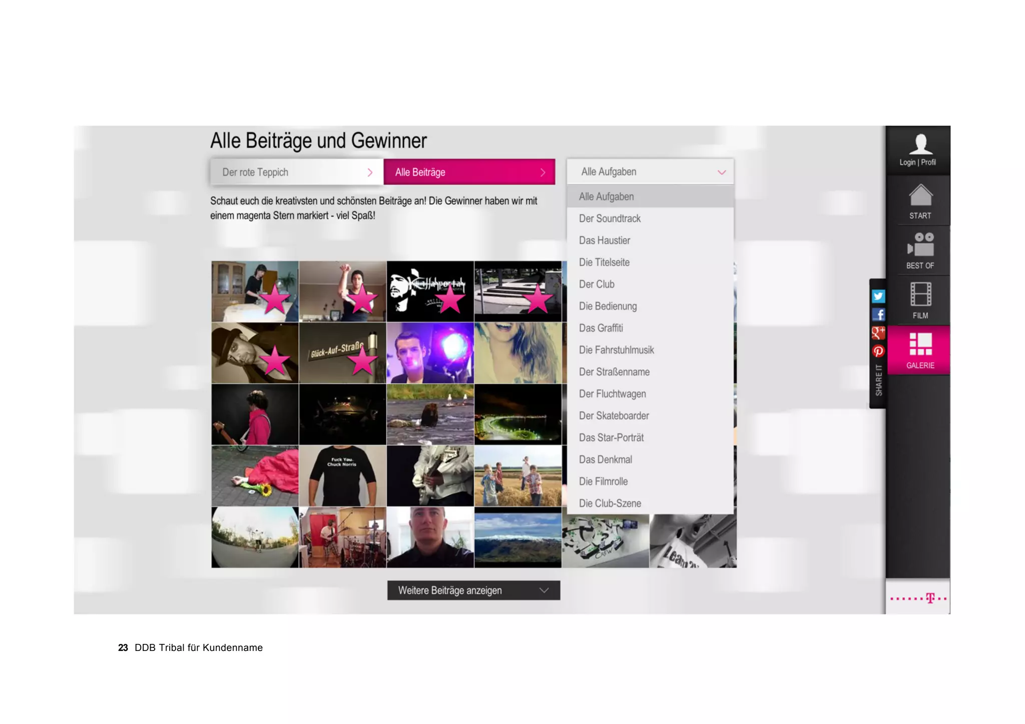 23 DDB Tribal für Kundenname
 