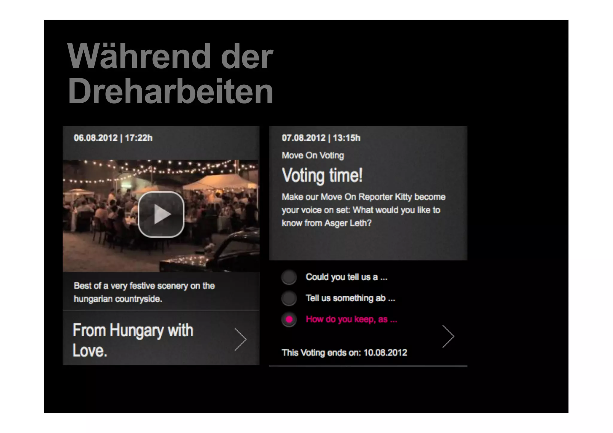 Während der
Dreharbeiten




34 DDB Tribal für Kundenname
 