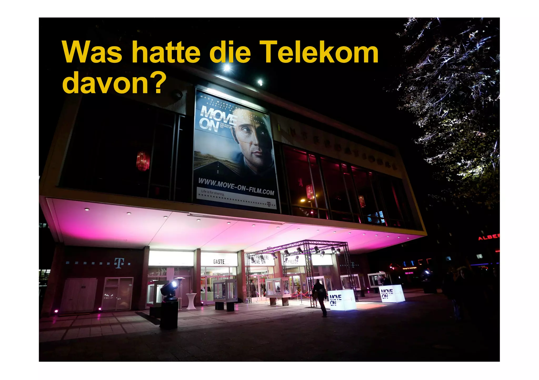 Was hatte die Telekom
davon?




47 DDB Tribal für SMWHH
 
