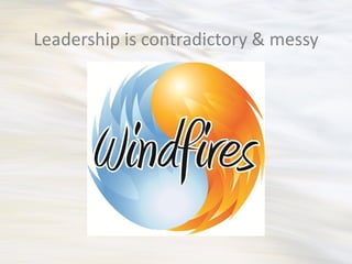 Leadership is contradictory & messy
 