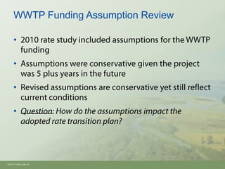 WWTP Funding Assumption Review

     •

     •

     •

     •




Oh910i1-8594.pptx/16
 