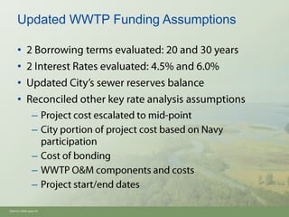 Updated WWTP Funding Assumptions

     •
     •
     •
     •
               –
               –

               –
               –
               –

Oh910i1-8594.pptx/19
 