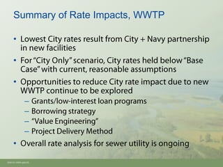 Summary of Rate Impacts, WWTP

     •

     •

     •

               –
               –
               –
               –
     •
Oh910i1-8594.pptx/22
 