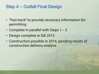 Step 4 – Outfall Final Design

     •

     •
     •
     •




Oh910i1-8594.pptx/36
 