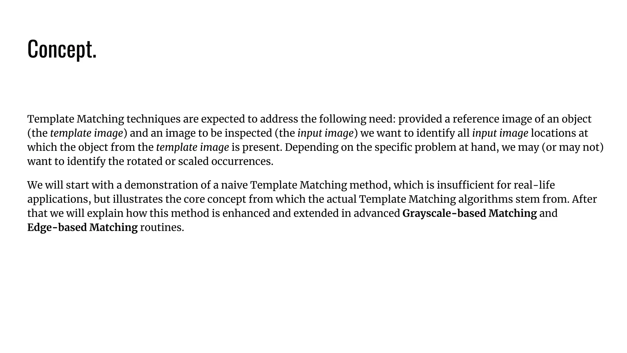 Template Matching PPT template-matching-ppt