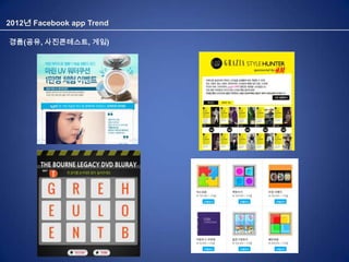2012년 Facebook app Trend
 