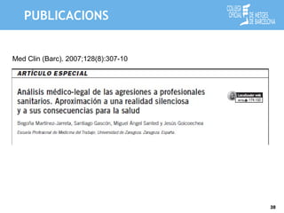 Cita prèvia 38
Med Clin (Barc). 2007;128(8):307-10
PUBLICACIONS
 