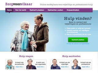 Presentatie Zorgvoorelkaar voor gemeenten