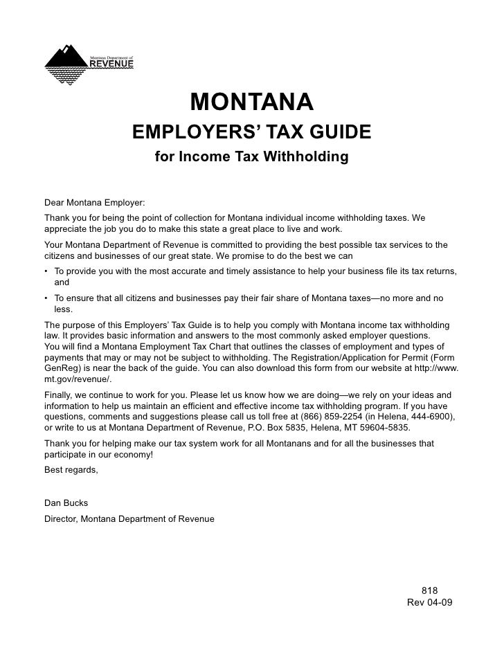 Tax Withholding Chart For Employers