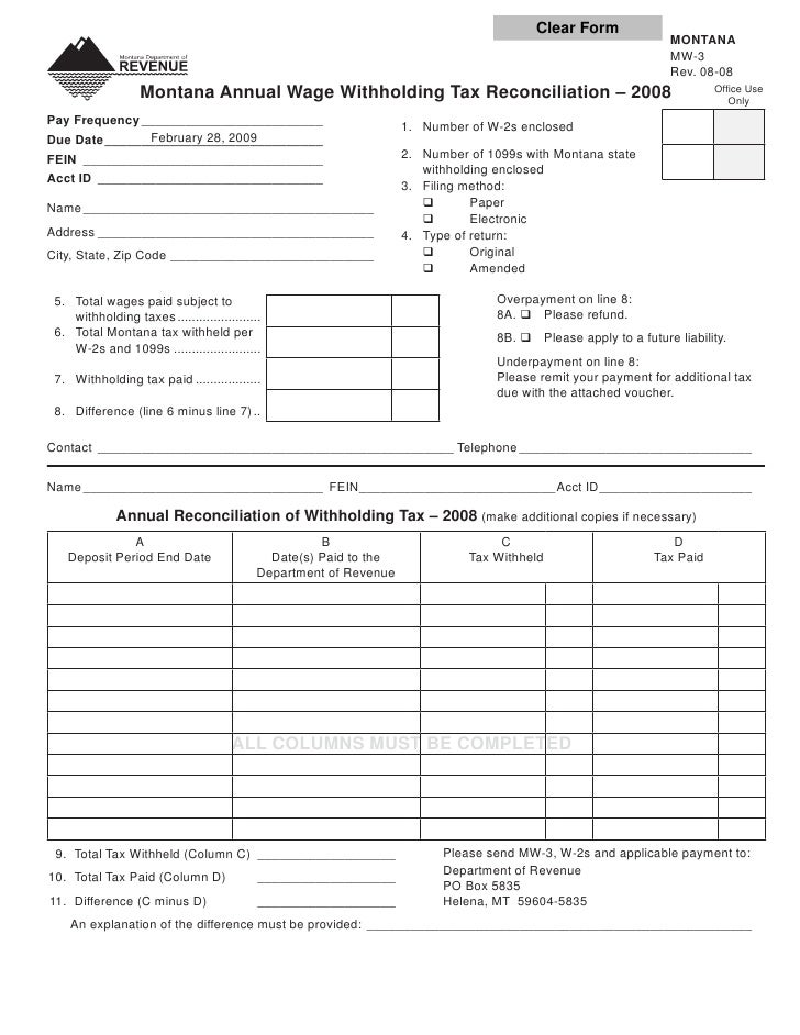 Gov Revenue Formsandresources Forms MW 3 Fillin