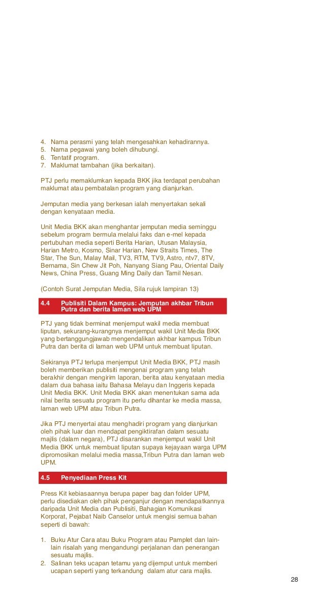 Contoh Surat Rasmi Untuk Menjemput Penceramah Hot Press 