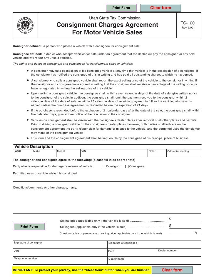 tax utah gov forms current tc tc 120 dealer consignment form