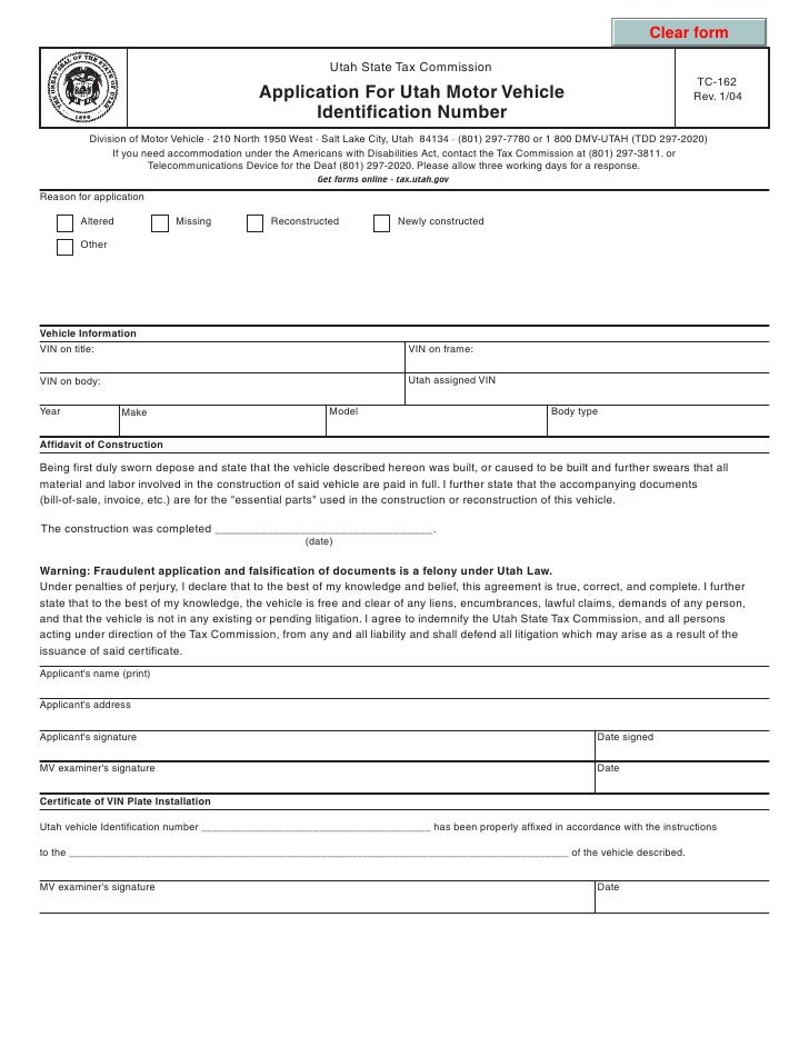 tax utah gov forms current tc tc 162 utah state bill of sale