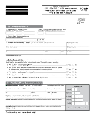 Tc 69b Form.pdf tax.utah.gov forms current tc tc-69b | PDF