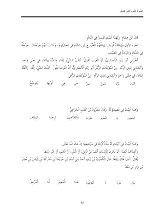 ‫ﺴ ﺮة ﻨﺒﻮﯾﺔ ﻟ ﻦ ھﺸ م‬
                                                                                                                                 ‫اﻟ ﱢﯿ َ ُ اﻟ ﱠ َ ِﱠ ُ ِﺎﺑْ ِ ِ َﺎ ٍ‬




                                                                                  ‫ﻗﹶﺎﻝﹶ ﺍﺑ‪  ‬ﻫ‪‬ﺸ‪‬ﺎﻡﹴ: ﻭ‪‬ﻟ‪‬ﻬ‪‬ﺬﹶﺍ ﺍﻟﹾﺒ‪‬ﻴ‪‬ﺖ‪ ‬ﺗ‪‬ﻔﹾﺴِ ‪ ‬ﻓ‪‬ﻲ ﺍﻟ‪‬ﺤ‪‬ﻮﹺ.‬
                                                                                       ‫ﻨ‬       ‫ﲑ‬                                     ‫ﻦ‬
‫ﺔ‬
‫ﺍﳉﺰﺀ ﺍﻷﻭﻝ ﻭ‪‬ﺇﹺﻳﻠﹶﺎ ‪ ‬ﹸﺮ‪‬ﻳ‪‬ﺶﹴ: ﺇﻳﻠﹶﺎﹸ ‪‬ﻢ‪ ‬ﺍﻟﹾ ‪ ‬ﻭﺝ‪ ‬ﺇﻟﹶﻰ ﺍﻟ ‪‬ﺎﻡﹺ ﻓ‪‬ﻲ ﺗ‪‬ﺠ‪‬ﺎﺭ‪‬ﺗ‪‬ﻬﹺﻢ‪ ،‬ﻭ‪‬ﻛﹶﺎﻧ‪‬ﺖ‪ ‬ﻟﹶ ‪‬ﻢ‪ ‬ﺧ‪‬ﺮ‪‬ﺟ‪‬ﺘ‪‬ﺎﻥ‪ :‬ﺧ‪‬ﺮ‪‬ﺟ‪ ‬ﹲ‬
                        ‫ﻬ‬                                    ‫ﺸ‬            ‫ﻓﻬ ﺨﺮ‬                     ‫ﻑﻗ‬
                                                                                                                 ‫ﻓ‪‬ﻲ ﺍﻟ ‪‬ﺘ‪‬ﺎﺀِ ﻭ‪‬ﺧ‪‬ﺮ‪‬ﺟ‪ ‬ﹲ ﻓ‪‬ﻲ ﺍﻟ ‪‬ﻴ‪‬ﻒ‪.‬‬
                                                                                                                      ‫ﺼ‬        ‫ﺔ‬               ‫ﺸ‬
‫ﺃﹶﺧ‪‬ﺒ‪‬ﺮ‪‬ﻧﹺﻲ ﺃﹶ‪‬ﻮ ﺯ‪‬ﻳ‪‬ﺪ‪ ‬ﺍﻟﹾﺄﹶﻧ‪‬ﺼ‪‬ﺎﺭﹺ ‪ ،‬ﺃﹶ ﱠ ﺍﻟﹾﻌ‪‬ﺮ‪‬ﺏ‪ ‬ﺗ‪ ‬ﹸﻮ ﹸ: ﺃﹶﻟ‪‬ﻔﹾ ‪ ‬ﺍﻟ ‪‬ﻲ‪‬ﺀَ ﺇﻟﹾﻔﹰﺎ، ﻭ‪‬ﺁﻟﹶﻔﹾ‪  ‬ﺇﻳﻠﹶﺎﻓﹰﺎ، ﻓ‪‬ﻲ ﻣ‪‬ﻌ‪‬ﻨ‪‬ﻰ ﻭ‪‬ﺍﺣ‪‬ﺪ‪‬‬
                              ‫ﺘﻪ‬                     ‫ﻘﻝ ﺖ ﺸ‬                           ‫ﻱ ﻥ‬                          ‫ﺑ‬
‫ﺘﻪ‬
‫ﻭ‪‬ﺃﹶﻧ‪‬ﺸ‪‬ﺪ‪‬ﻧﹺﻲ ﻟ‪‬ﺬ‪‬ﻱ ﺍﻟ ‪ ‬ﺔ‪ :‬ﻣ‪‬ﻦ‪ ‬ﺍﻟﹾ ‪‬ﺆ‪‬ﻟ‪‬ﻔﹶﺎﺕ‪ ‬ﺍﻟ ‪‬ﻣ‪‬ﻞﹶ ﺃﹶ‪‬ﻮ ﺯ‪‬ﻳ‪‬ﺪ‪ ‬ﺍﻟﹾﺄﹶﻧ‪‬ﺼ‪‬ﺎﺭﹺ ‪ ،‬ﺃﹶ ﱠ ﺍﻟﹾﻌ‪‬ﺮ‪‬ﺏ‪ ‬ﺗ‪ ‬ﹸﻮ ﹸ: ﺃﹶﻟ‪‬ﻔﹾ ‪ ‬ﺍﻟ ‪‬ﻲ‪‬ﺀَ ﺇﻟﹾﻔﹰﺎ، ﻭ‪‬ﺁﻟﹶﻔﹾ‪ ‬‬
                       ‫ﻘﻝ ﺖ ﺸ‬                           ‫ﻱ ﻥ‬                          ‫ﺮ ﺑ‬                   ‫ﻤ‬             ‫ﺮﻣ‬
                                                              ‫ﺇﻳﻠﹶﺎﻓﹰﺎ، ﻓ‪‬ﻲ ﻣ‪‬ﻌ‪‬ﻨ‪‬ﻰ ﻭ‪‬ﺍﺣ‪‬ﺪ‪ ‬ﻭ‪‬ﺃﹶﻧ‪‬ﺸ‪‬ﺪ‪‬ﻧﹺﻲ ﻟ‪‬ﺬ‪‬ﻱ ﺍﻟ ‪ ‬ﺔ‪ :‬ﻣ‪‬ﻦ‪ ‬ﺍﻟﹾ ‪‬ﺆ‪‬ﻟ‪‬ﻔﹶﺎﺕ‪ ‬ﺍﻟ ‪‬ﻣ‪‬ﻞﹶ‬
                                                                  ‫ﺮ‬             ‫ﻤ‬             ‫ﺮﻣ‬
         ‫ﺿﺢ‬
         ‫ﻳ‪‬ﺘ‪‬ﻮ‪  ‬‬           ‫ﻟﹶﻮ‪‬ﻧﹺﻬ‪‬ﺎ‬             ‫ﻓ‪‬ﻲ‬             ‫ﺣ‪‬ﻰ‬            ‫ﺾ‬
                                                                                   ‫ﺍﻟ ‪‬‬              ‫ﺷ ﻉ‬
                                                                                                     ‫‪‬ﻌ‪‬ﺎ ‪‬‬               ‫ﺣﺮﺓ‬
                                                                                                                          ‫‪ ‬ﹲ‬                  ‫ﺀ‬
                                                                                                                                                ‫ﺃﹶﺩ‪‬ﻣ‪‬ﺎ ُ‬




                                                              ‫ﻭ‪‬ﻫ‪‬ﺬﹶﺍ ﺍﻟﹾﺒ‪‬ﻴ‪  ‬ﻓ‪‬ﻲ ﻗﹶﺼ‪‬ﻴﺪ‪‬ﺓ‪ ‬ﻟﹶ ‪ .‬ﻭ‪‬ﻗﹶﺎﻝﹶ ﻣ‪‬ﻄﹾ ‪‬ﻭ ‪ ‬ﺑ‪  ‬ﻛﹶﻌ‪‬ﺐﹴ ﺍ ﻟﹾ ‪‬ﺰ‪‬ﺍﻋ‪: ‬‬
                                                               ‫ﺨ ﻲ‬                  ‫ﺮﺩ ﻦ‬                    ‫ﻪ‬                  ‫ﺖ‬
         ‫ﺍﻟﹾﺈﹺﻳﻠﹶﺎﻑ‪‬‬               ‫ﻟ‪‬ﺮﹺﺣ‪‬ﻠﹶﺔ‪‬‬                ‫ﻭ‪‬ﺍﻟ ﱠﺎﻋ‪‬ﻨﹺﲔ‪‬‬
                                                                    ‫ﻈ‬              ‫ﺗ‪‬ﻐ‪‬ﺮ‪‬ﺕ‪‬‬
                                                                                       ‫ﻴ‬             ‫ﻨﺠ ﻡ‬
                                                                                                     ‫ﺍﻟ‪ ‬ﻮ ‪‬‬             ‫ﺇﺫﹶﺍ‬             ‫ﺍﻟﹾ ‪‬ﻨ‪‬ﻌ‪‬ﻤ‪‬ﲔ‪‬‬
                                                                                                                                                   ‫ﻤ‬




                                                   ‫ﻭ‪‬ﻫ‪‬ﺬﹶﺍ ﺍﻟﹾﺒ‪‬ﻴ‪  ‬ﻓ‪‬ﻲ ﺃﹶﺑ‪‬ﻴ‪‬ﺎﺕ‪ ‬ﻟﹶ ‪ ‬ﺳ‪‬ﺄﹶﺫﹾ ﹸ ‪‬ﻫ‪‬ﺎ ﻓ‪‬ﻲ ﻣ‪‬ﻮ‪‬ﺿ‪‬ﻌﻬ‪‬ﺎ ﺇﻥﹾ ﺷ‪‬ﺎﺀَ ﺍﻟﱠ ‪ ‬ﺗ‪‬ﻌ‪‬ﺎﻟﹶﻰ.‬
                                                             ‫ﻠﻪ‬                                ‫ﻪ ﻛﺮ‬                          ‫ﺖ‬
                          ‫ﻭ‪‬ﺍﻟﹾﺈﹺﻳﻠﹶﺎ ‪ ‬ﺃﹶﻳ‪‬ﻀ‪‬ﺎ: ﺃﹶﻥﹾ ﻳ‪ ‬ﹸﻮﻥﹶ ﻟ‪‬ﻠﹾﺈﹺﻧ‪‬ﺴ‪‬ﺎﻥ‪ ‬ﺃﹶﻟﹾ ‪ ‬ﻣ‪‬ﻦ‪ ‬ﺍﻟﹾﺈﹺﺑﹺﻞﹺ، ﺃﹶﻭ‪ ‬ﺍﻟﹾﺒ‪‬ﻘﹶﺮﹺ، ﺃﹶﻭ‪ ‬ﺍﻟﹾﻐ‪‬ﻨ‪‬ﻢﹺ، ﺃﹶﻭ‪ ‬ﻏﹶﻴ‪‬ﺮﹺ ﺫﹶﻟ‪‬ﻚ‪.‬‬
                                                                                              ‫ﻒ‬                       ‫ﻜ‬                  ‫ﻑ‬
‫‪‬ﻘﹶﺎ ﹸ: ﺁﻟﹶﻒ‪ ‬ﹸﻠﹶﺎ ﹲ ﺇﻳﻠﹶﺎﻓﹰﺎ. ﻗﹶﺎﻝﹶ ﺍﻟﹾ ﹸﻤ‪‬ﻴ‪  ‬ﺑ‪  ‬ﺯ‪‬ﻳ‪‬ﺪ‪ ،‬ﺃﹶﺣ‪  ‬ﺑ‪‬ﻨﹺﻲ ﺃﹶﺳ‪‬ﺪ‪ ‬ﺑ‪‬ﻦﹺ ‪‬ﺰ‪‬ﻳ‪‬ﻤ‪‬ﺔﹶ ﺑ‪‬ﻦﹺ ‪‬ﺪ‪‬ﺭﹺﻛﹶﺔﹶ ﺑ‪‬ﻦﹺ ﺇﻟﹾﻴ‪‬ﺎﺱ‪ ‬ﺑ‪‬ﻦﹺ ‪‬ﻀ‪‬ﺮ‪‬‬
    ‫ﻣ‬                            ‫ﻣ‬              ‫ﺧ‬                   ‫ﺪ‬              ‫ﻜ ﺖ ﻦ‬                            ‫ﻓ ﻥ‬           ‫ﻳ ﻝ‬
                                                                                                                                      ‫ﺑ‪‬ﻦﹺ ﻧﹺﺰ‪‬ﺍﺭﹺ ﺑ‪‬ﻦﹺ ﻣ‪‬ﻌ‪: ‬‬
                                                                                                                                       ‫ﺪ‬
                                                                                                                                                            ‫:‬
         ‫ﻤ ﻞ‬
         ‫ﺍﻟﹾ ‪‬ﺮ‪‬ﺟﹺ ﹸ‬           ‫ﻟﹶﻨ‪‬ﺎ‬            ‫ﻤ ﻢ‬
                                                ‫ﺍﻟﹾ ‪‬ﻌ‪‬ﻴ ‪‬‬           ‫ﻫ‪‬ﺬﹶﺍ‬         ‫ﺍﻟﹾ ‪‬ﺆ‪‬ﻟ‪ ‬ﹸﻮﻥﹶ‬
                                                                                      ‫ﻤ ﻔ‬                 ‫ﻪ‬
                                                                                                          ‫ﻟﹶ ‪‬‬             ‫ﻘﻝ‬
                                                                                                                           ‫ﻳ‪ ‬ﹸﻮ ﹸ‬                ‫ﺑﹺﻌ‪‬ﺎﻡﹴ‬




                                                                             ‫54‬
 