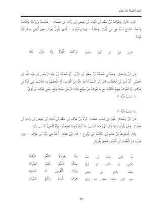 ‫ﺴ ﺮة ﻨﺒﻮﯾﺔ ﻟ ﻦ ھﺸ م‬
                                                                                                                                                    ‫اﻟ ﱢﯿ َ ُ اﻟ ﱠ َ ِﱠ ُ ِﺎﺑْ ِ ِ َﺎ ٍ‬


‫ﻪ‬
‫ﺍﳉﺰﺀ ﺍﻷﻭﻝ ﻭ‪‬ﻋ‪‬ﻮ‪  ‬ﺑ‪  ‬ﺳ‪‬ﻌ‪‬ﺪ‪ ‬ﺑ‪‬ﻦﹺ ﹸﺑ‪‬ﻴ‪‬ﺎﻥﹶ ﺑ‪‬ﻦﹺ ﺑ‪‬ﻐ‪‬ﻴﺾﹺ ﺑ‪‬ﻦﹺ ﺭ‪‬ﻳ‪‬ﺚ‪ ‬ﺑ‪‬ﻦﹺ ﻏﹶﻄﹶﻔﹶﺎﻥﹶ - ﻓﹶﺤ‪‬ﺒ‪‬ﺴ‪  ‬ﻭ‪‬ﺯ‪‬ﻭ‪‬ﺟ‪  ‬ﻭ‪‬ﺍﻟﹾﺘ‪‬ﺎﻃﹶ ‪‬‬
             ‫ﻪ‬          ‫ﻪ‬                                                           ‫ﺫ‬             ‫ﻑ ﻦ‬
‫ﻪ‬
‫ﻭ‪‬ﺁﺧ‪‬ﺎ ‪ .‬ﻓﹶﺸ‪‬ﺎﻉ‪ ‬ﻧ‪‬ﺴ‪  ‬ﻓ‪‬ﻲ ﺑ‪‬ﻨﹺﻲ ﹸﺑ‪‬ﻴ‪‬ﺎﻥﹶ. ﻭ‪‬ﺛﹶﻌ‪‬ﻠﹶﺒ‪ ‬ﹸ - ﻓ‪‬ﻴﻤ‪‬ﺎ ﻳ‪‬ﺰ‪  ‬ﻮﻥﹶ - ﺍﱠﺬ‪‬ﻱ ﻳ‪ ‬ﹸﻮ ﹸ ﻟ‪‬ﻌ‪‬ﻮ‪‬ﻑ‪ ‬ﺣ‪‬ﲔ‪ ‬ﹸﺑ‪‬ﻄ‪‬ﺊﹶ ﺑﹺﻪ‪ ‬ﻓﹶﺘ‪‬ﺮ‪‬ﻛﹶ ‪‬‬
                      ‫ﺃ‬               ‫ﻟ ﻘﻝ‬               ‫ﻋﻤ‬                ‫ﺔ‬                    ‫ﺫ‬           ‫ﺒﻪ‬               ‫ﻩ‬
                                                                                                                                                                              ‫ﻗﹶﻮ‪:  ‬‬
                                                                                                                                                                               ‫ﻣﻪ‬
                                                                                                                                                                              ‫:‬
         ‫ﻟﹶﻚ‪‬‬          ‫ﻣ‪‬ﻨ‪‬ﺰﹺﻝﹶ‬           ‫ﻭ‪‬ﻟﹶﺎ‬        ‫ﻡ‬
                                                       ‫ﺍﻟﹾﻘﹶﻮ‪ ‬‬     ‫‪ ‬ﺗ‪‬ﺮ‪‬ﻛﹶﻚ‪‬‬       ‫ﺟ‪‬ﻤ‪‬ﻠﹶﻚ‪‬‬             ‫ﻟﻱ‬
                                                                                                           ‫ﹸﺆ‪ ‬‬             ‫ﺍﺑ‪‬ﻦﹺ‬             ‫ﻲ‬
                                                                                                                                               ‫ﻋ‪‬ﻠﹶ ‪‬‬            ‫ﺍﺣ‪‬ﺒﹺ ﺲ‪‬‬

                                                                            ‫‪‬‬                                                                                            ‫‪‬‬



‫ﻗﹶﺎﻝﹶ ﺍﺑ‪  ‬ﺇﺳ‪‬ﺤ‪‬ﺎﻕ‪ :‬ﻭ‪‬ﺣ‪ ‬ﹶﺛﻨﹺﻲ ‪‬ﺤ‪   ‬ﺑ‪  ‬ﺟ‪‬ﻌ‪‬ﻔﹶﺮﹺ ﺑ‪‬ﻦﹺ ﺍﻟ ‪‬ﺑ‪‬ﻴ‪‬ﺮﹺ، ﺃﹶﻭ‪ ‬ﺤ‪   ‬ﺑ‪  ‬ﻋ‪‬ﺒ‪‬ﺪ‪ ‬ﺍﻟ ‪‬ﺣ‪‬ﻤ‪‬ﻦﹺ ﺑ‪‬ﻦﹺ ﻋ‪‬ﺒ‪‬ﺪ‪ ‬ﺍﻟﱠﻪ‪ ‬ﺑ‪‬ﻦﹺ‬
       ‫ﻠ‬                     ‫ﺮ‬           ‫ﻣ ﻤﺪ ﻦ‬                   ‫ﺰ‬                  ‫ﺪ ﻣ ﻤﺪ ﻦ‬                           ‫ﻦ‬
‫‪‬ﺼ‪‬ﻴ‪‬ﻦﹴ. ﺃﹶ ﱠ ‪‬ﻤ‪‬ﺮ‪ ‬ﺑ‪‬ﻦ‪ ‬ﺍﻟﹾﺨ‪ ‬ﱠﺎﺏﹺ ﻗﹶﺎﻝﹶ: ﻟﹶﻮ‪ ‬ﹸﻨ‪   ‬ﻋ‪‬ﻴ‪‬ﺎ ﺣ‪‬ﺎ ﻣ‪‬ﻦ‪ ‬ﺍﻟﹾﻌ‪‬ﺮ‪‬ﺏﹺ، ﺃﹶﻭ‪ ‬ﻠﹾﺤ‪‬ﻘﹶ ‪‬ﻢ‪ ‬ﺑﹺﻨ‪‬ﺎ ﻟﹶﺎ ‪‬ﻋ‪‬ﻴ‪  ‬ﺑ‪‬ﻨﹺﻲ ‪ ‬ﺓﹶ ﺑ‪‬ﻦﹺ‬
       ‫ﺩ ﺖ ﻣﺮ‬                        ‫ﻣ ﻬ‬                             ‫ﻴ‬        ‫ﻛ ﺖ ﻣﺪ‬                   ‫ﻄ‬                ‫ﻥﻋ‬            ‫ﺣ‬
     ‫ﻋ‪‬ﻮ‪‬ﻑ‪ ،‬ﺇ‪‬ﺎ ﻟﹶﻨ‪‬ﻌ‪‬ﺮﹺ ‪ ‬ﻓ‪‬ﻴﻬﹺﻢ‪ ‬ﺍﻟﹾﺄﹶﺷ‪‬ﺒ‪‬ﺎﻩ‪ ‬ﻣ‪‬ﻊ‪ ‬ﻣ‪‬ﺎ ﻧ‪‬ﻌ‪‬ﺮﹺ ‪ ‬ﻣ‪‬ﻦ‪ ‬ﻣ‪‬ﻮ‪‬ﻗ‪‬ﻊﹺ ﺫﹶﻟ‪‬ﻚ‪ ‬ﺍﻟ ‪ ‬ﻞﹺ ﺣ‪‬ﻴ‪ ‬ﹸ ﻭ‪‬ﻗﹶﻊ‪ ،‬ﻳ‪‬ﻌ‪‬ﻨﹺﻲ ﻋ‪‬ﻮ‪‬ﻑ‪ ‬ﺑ‪‬ﻦ‪ ‬ﹸﺆ‪. ‬‬
      ‫ﻟﻱ‬                                ‫ﺮﺟ ﺚ‬                                 ‫ﻑ‬                                      ‫ﻧ ﻑ‬
                                                                                                                                               ‫& ﻧ‪‬ﺴ‪   ‬ﺓﹶ #‬
                                                                                                                                                   ‫ﺐ ﻣﺮ‬


                                                                                                                                               ‫& ﻧ‪‬ﺴ‪   ‬ﺓﹶ #‬
                                                                                                                                                   ‫ﺐ ﻣﺮ‬
‫ﻗﹶﺎﻝﹶ ﺍﺑ‪  ‬ﺇﺳ‪‬ﺤ‪‬ﺎﻕ‪ :‬ﻓﹶ ‪‬ﻮ‪ ‬ﻓ‪‬ﻲ ﻧ‪‬ﺴ‪‬ﺐﹺ ﻏﹶﻄﹶﻔﹶﺎﻥﹶ: ‪  ‬ﹸ ﺑ‪  ‬ﻋ‪‬ﻮ‪‬ﻑ‪ ‬ﺑ‪‬ﻦﹺ ﺳ‪‬ﻌ‪‬ﺪ‪ ‬ﺑ‪‬ﻦﹺ ﹸﺑ‪‬ﻴ‪‬ﺎﻥﹶ ﺑ‪‬ﻦﹺ ﺑ‪‬ﻐ‪‬ﻴﺾﹺ ﺑ‪‬ﻦﹺ ﺭ‪‬ﻳ‪‬ﺚ‪ ‬ﺑ‪‬ﻦﹺ‬
                                     ‫ﺫ‬                         ‫ﻣﺮﺓ ﻦ‬                              ‫ﻬ‬              ‫ﻦ‬
            ‫ﻏﹶﻄﹶﻔﹶﺎﻥﹶ. ﻭ‪ ‬ﻢ‪ ‬ﻳ‪ ‬ﹸﻮﹸﻮﻥﹶ ﺇﺫﹶﺍ ﹸﻛ‪‬ﺮ‪ ‬ﻟﹶ ‪‬ﻢ‪ ‬ﻫ‪‬ﺬﹶﺍ ﺍﻟ‪‬ﺴ‪ : ‬ﻣ‪‬ﺎ ‪‬ﻨ‪‬ﻜ‪   ‬ﻭ‪‬ﻣ‪‬ﺎ ﻧ‪‬ﺠ‪‬ﺤ‪ ،  ‬ﻭ‪‬ﺇﹺ‪  ‬ﻟﹶﺄﹶﺣ‪  ‬ﺍﻟ‪‬ﺴ‪‬ﺐﹺ ﺇﻟﹶﻴ‪‬ﻨ‪‬ﺎ.‬
                          ‫ﺪﻩ ﻧﻪ ﺐ ﻨ‬                              ‫ﻨ ﺐ ﻧ ﺮﻩ‬                       ‫ﺫ ﻬ‬                ‫ﻫ ﻘﻟ‬
‫ﻭ‪‬ﻗﹶﺎﻝﹶ ﺍﻟﹾﺤ‪‬ﺎﺭﹺ ﹸ ﺑ‪  ‬ﻇﹶﺎﻟ‪‬ﻢﹺ ﺑ‪‬ﻦﹺ ‪‬ﺬﹶﻳ‪‬ﻤ‪‬ﺔﹶ ﺑ‪‬ﻦﹺ ﻳ‪‬ﺮ‪‬ﻮﻉﹴ - ﻗﹶﺎﻝﹶ ﺍﺑ‪  ‬ﻫ‪‬ﺸ‪‬ﺎﻡﹴ: ﺃﹶﺣ‪  ‬ﺑ‪‬ﻨﹺﻲ ‪ ‬ﺓﹶ ﺑ‪‬ﻦﹺ ﻋ‪‬ﻮ‪‬ﻑ‪ - ‬ﺣ‪ ‬ﲔ‪‬‬
                      ‫ﻣﺮ‬        ‫ﺪ‬               ‫ﻦ‬                ‫ﺑ‬                  ‫ﺟ‬              ‫ﺙ ﻦ‬
                                                                                                 ‫ﻫ‪‬ﺮ‪‬ﺏ‪ ‬ﻣ‪‬ﻦ‪ ‬ﺍﻟ‪‬ﻌ‪‬ﻤ‪‬ﺎﻥ‪ ‬ﺑ‪‬ﻦﹺ ﺍﻟﹾ ‪‬ﻨ‪‬ﺬ‪‬ﺭﹺ ﻓﹶﻠﹶﺤ‪‬ﻖ‪ ‬ﺑﹺ ﹸﺮ‪‬ﻳ‪‬ﺶﹴ:‬
                                                                                                        ‫ﻘ‬                   ‫ﻤ‬                 ‫ﻨ‬
                                                                                                                                                                              ‫:‬
         ‫ﺍﻟ ‪‬ﻗﹶﺎﺑ‪‬ﺎ‬
               ‫ﺮ‬              ‫ﺍﻟ ‪ ‬ﺮﹺ‬
                                ‫ﺸﻌ‬                      ‫ﺑﹺﻔﺰ‪‬ﺍﺭ‪‬ﺓ‪‬‬
                                                               ‫ﹶ‬         ‫ﻭ‪‬ﻟﹶﺎ‬        ‫ﺳ‪‬ﻌ‪‬ﺪ‪‬‬           ‫ﺑ‪‬ﻦﹺ‬             ‫ﺑﹺﺜﹶﻌ‪‬ﻠﹶﺒ‪‬ﺔﹶ‬               ‫ﻗﹶﻮ‪‬ﻣ‪‬ﻲ‬            ‫ﻓﹶﻤ‪‬ﺎ‬

         ‫ﺍﻟ ‪‬ﺮ‪‬ﺍﺑ‪‬ﺎ‬
               ‫ﻀ‬                  ‫‪‬ﻀ‪‬ﺮ‪‬‬
                                      ‫ﻣ‬              ‫ﻋ‪‬ﱠ ‪‬ﻮﺍ‬
                                                       ‫ﻠﻤ‬             ‫ﺑﹺﻤ‪ ‬ﱠﺔﹶ‬
                                                                        ‫ﻜ‬             ‫ﻟﻱ‬
                                                                                      ‫ﹸﺆ‪ ‬‬          ‫ﺑ‪‬ﻮ‬
                                                                                                      ‫ﻨ‬               ‫ﺳ‪‬ﺄ ﻟﹾﺖ‪،‬‬
                                                                                                                            ‫ﹶ‬                  ‫ﺇﻥﹾ‬             ‫ﻭ‪‬ﻗﹶﻮ‪‬ﻣ‪‬ﻲ،‬

         ‫ﺍﻧ‪‬ﺘ‪‬ﺴ‪‬ﺎﺑ‪‬ﺎ‬              ‫ﻟﹶﻨ‪‬ﺎ‬           ‫ﺍﻟﹾﺄﹶﻗﹾﺮ‪‬ﺑﹺﲔ‪‬‬       ‫ﻭ‪‬ﺗ‪‬ﺮ‪‬ﻙ‪‬‬        ‫ﺑ‪‬ﻐ‪‬ﻴ ﺾﹺ‬                ‫ﺑ‪‬ﻨﹺﻲ‬                    ‫ﺑﹺﺎ‪‬ﺒ‪‬ﺎﻉﹺ‬
                                                                                                                                            ‫ﺗ‬                     ‫ﺳ‪‬ﻔﻬ‪‬ﻨ‪‬ﺎ‬
                                                                                                                                                                       ‫‪‬‬

         ‫ﺍﻟ ‪‬ﺮ‪‬ﺍﺑ‪‬ﺎ‬
               ‫ﺴ‬                  ‫ﻭ‪‬ﺍ‪‬ﺒ‪‬ﻊ‪‬‬
                                      ‫ﺗ‬               ‫ﺍﻟﹾﻤ‪‬ﺎﺀَ‬        ‫ﻫ‪‬ﺮ‪‬ﺍﻕ‪‬‬         ‫‪‬ﺮ‪ ‬ﻯ‬
                                                                                       ‫ﺗﻭ‬          ‫ﻟ‪‬ﻤ‪‬ﺎ‬      ‫‪‬ﺨ‪‬ﻠ‪‬ﻒ‪‬‬
                                                                                                                    ‫ﻣ‬              ‫ﺳ‪‬ﻔﹶﺎﻫ‪‬ﺔﹶ‬         ‫ﺍﻷﻭﻝ‬          ‫ﺍﳉﺰﺀ‬




                                                                                 ‫48‬
 