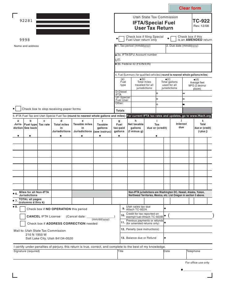 tax.utah.gov forms current tc tc922