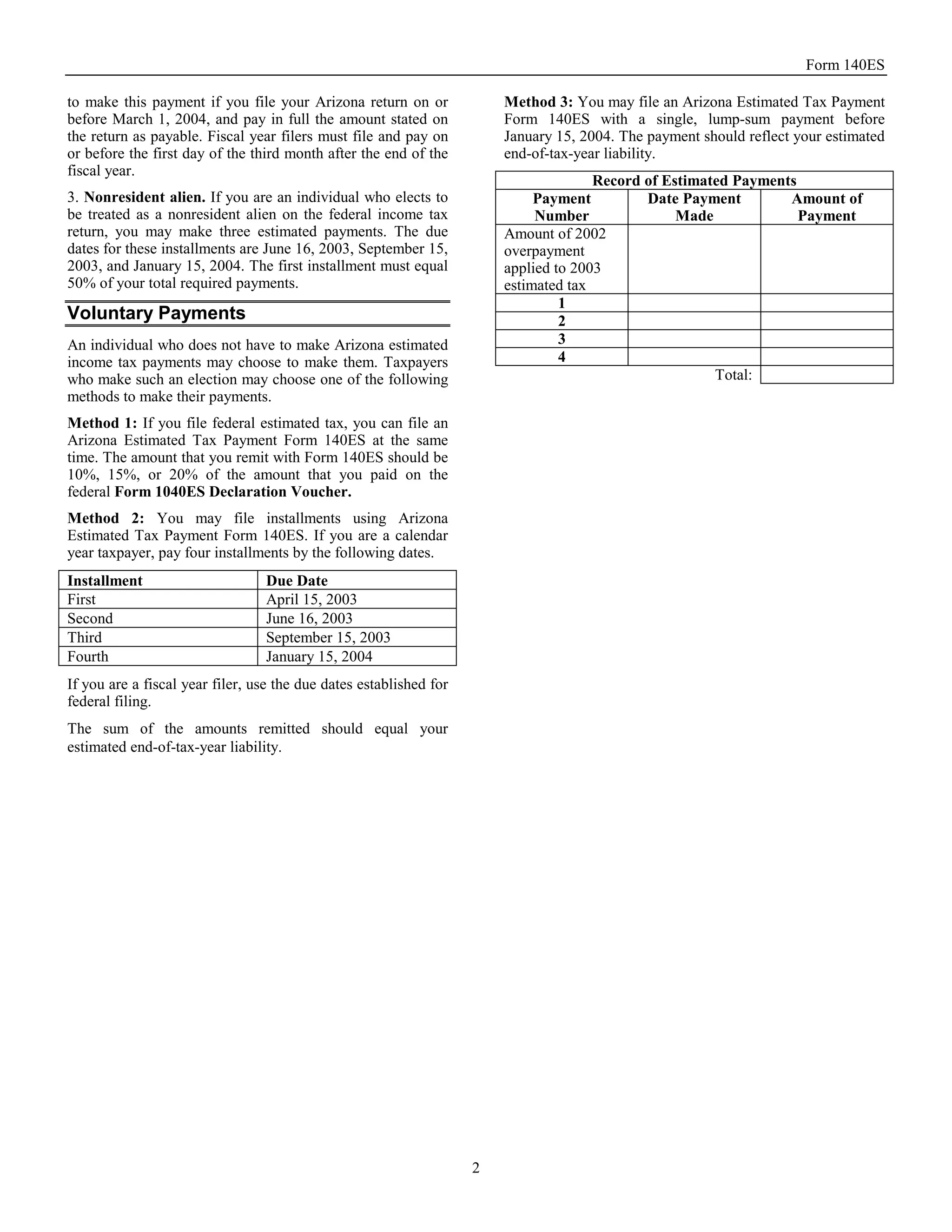 azdor.gov Forms .. ADOR Forms 140ESi
