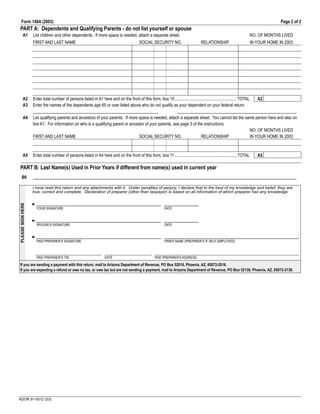 azdor.gov Forms 140A