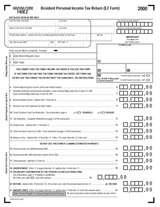 azdor.gov Forms 140ezf