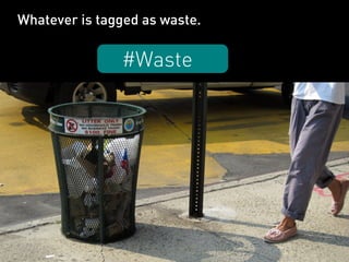 Whatever is tagged as waste.

               #Waste
 