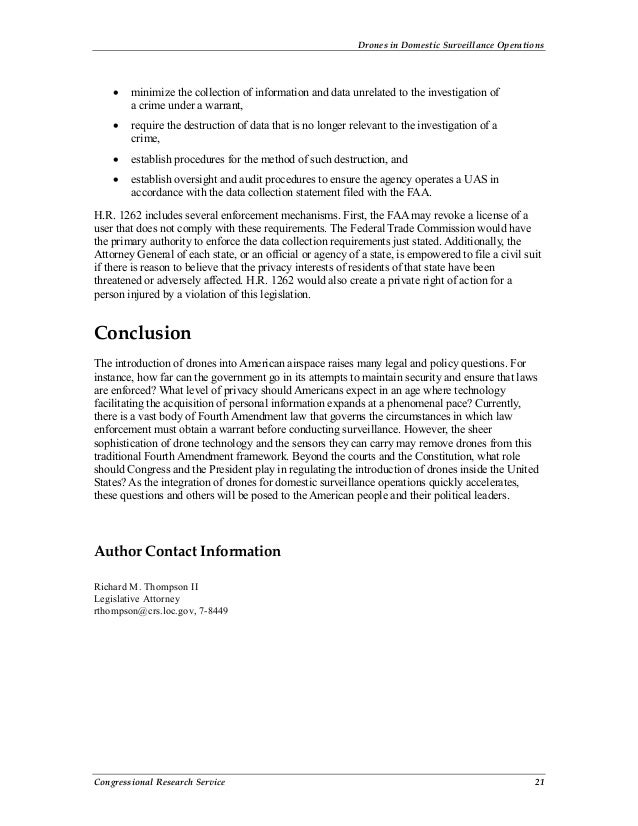 CRS R42701 Drones in Domestic Surveillance Operations Fourth Amendme…
