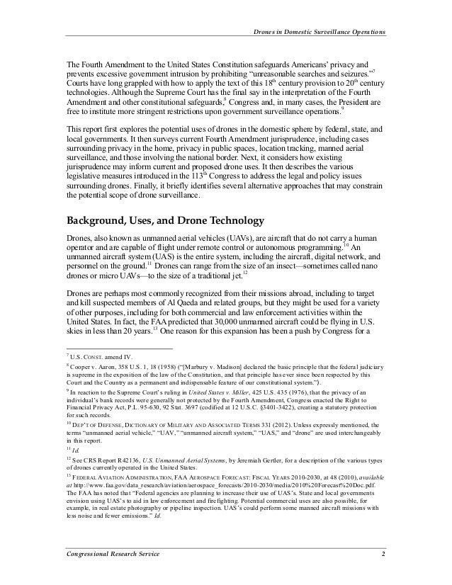 CRS R42701 Drones in Domestic Surveillance Operations Fourth Amendme…