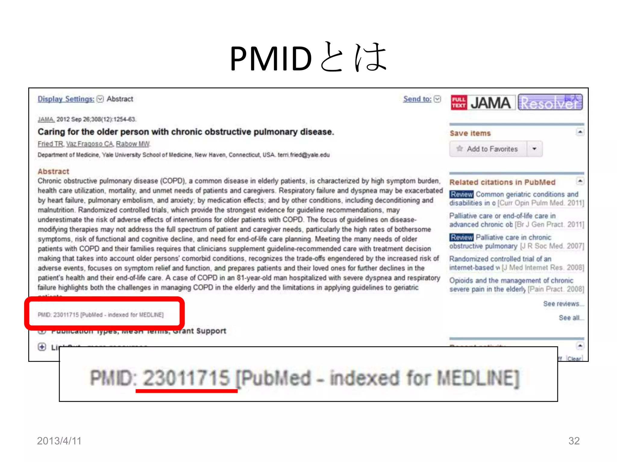 PMIDとは




2013/4/11            32
 