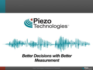 Better Decisions with Better
       Measurement
      Piezo Technologies Confidential and Proprietary
 