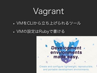 Vagrant
? VMCLIϤĩ`
? VMORubyǕ
 