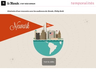, C’EST DÉJÀ DEMAIN




Itinéraire d’une rencontre avec les audiences du Monde, Philip Roth




                                           Voir la vidéo
 