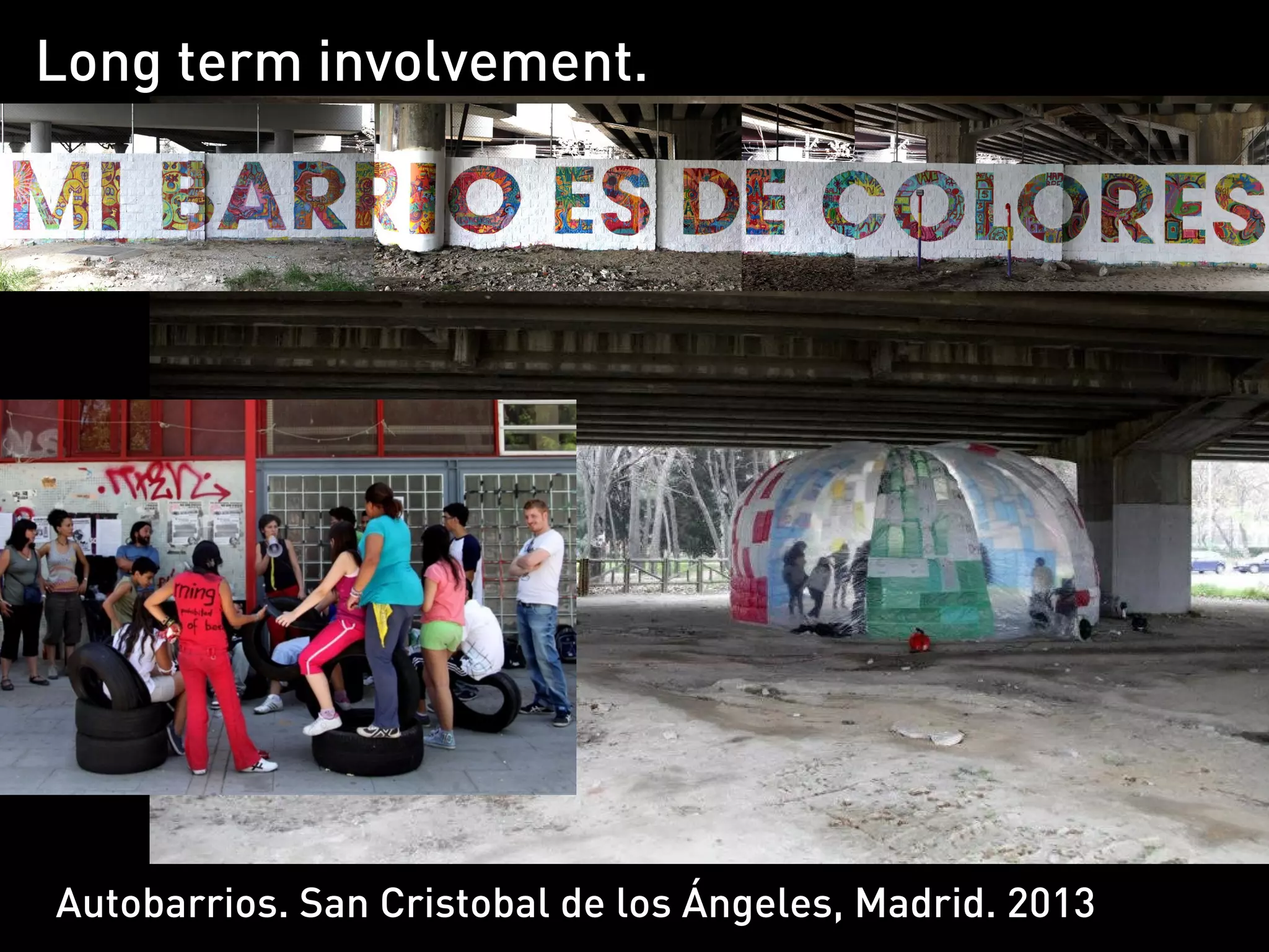 Long term involvement.




Autobarrios. San Cristobal de los Ángeles, Madrid. 2013
 