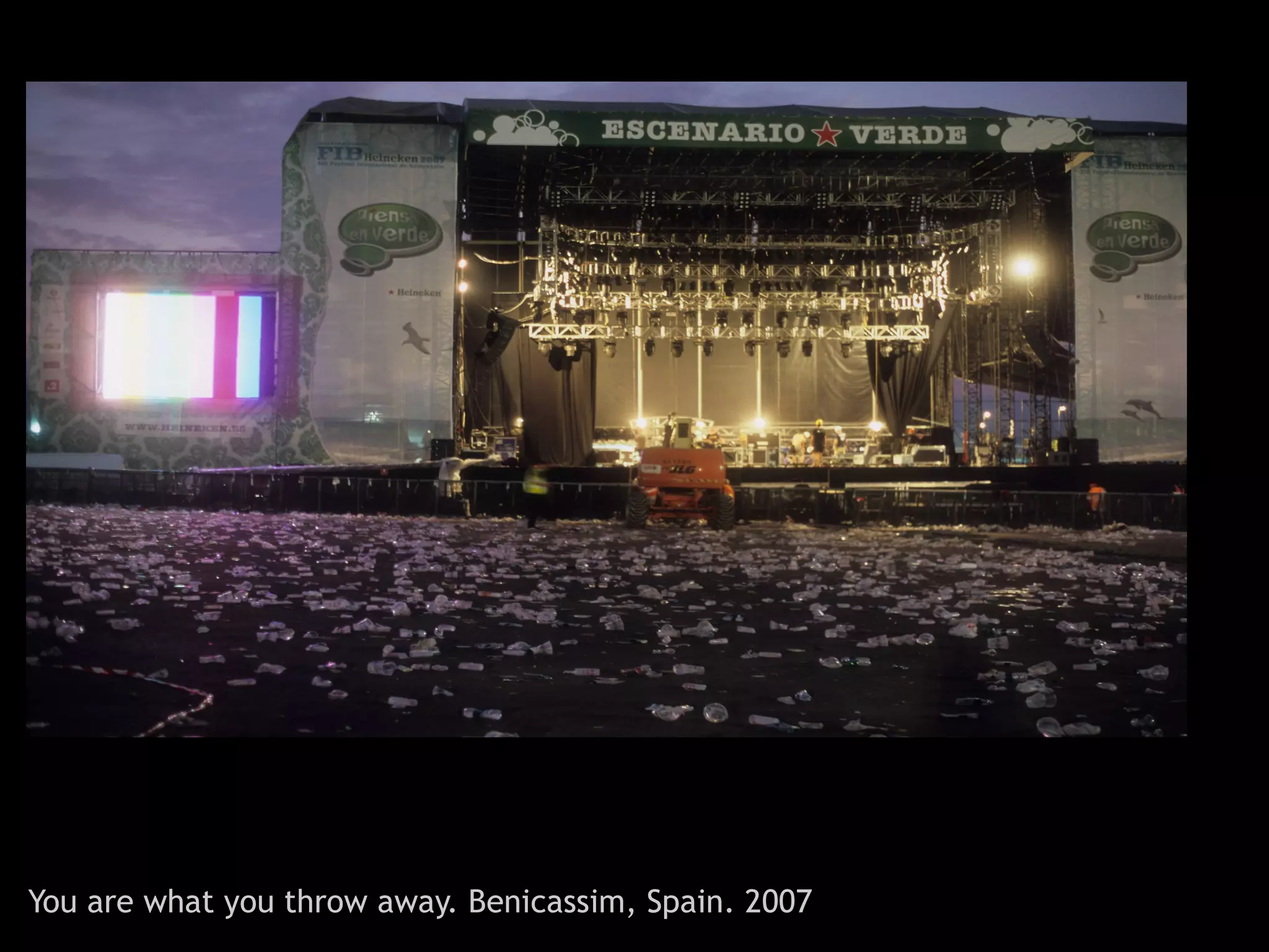 You are what you throw away. Benicassim, Spain. 2007
 