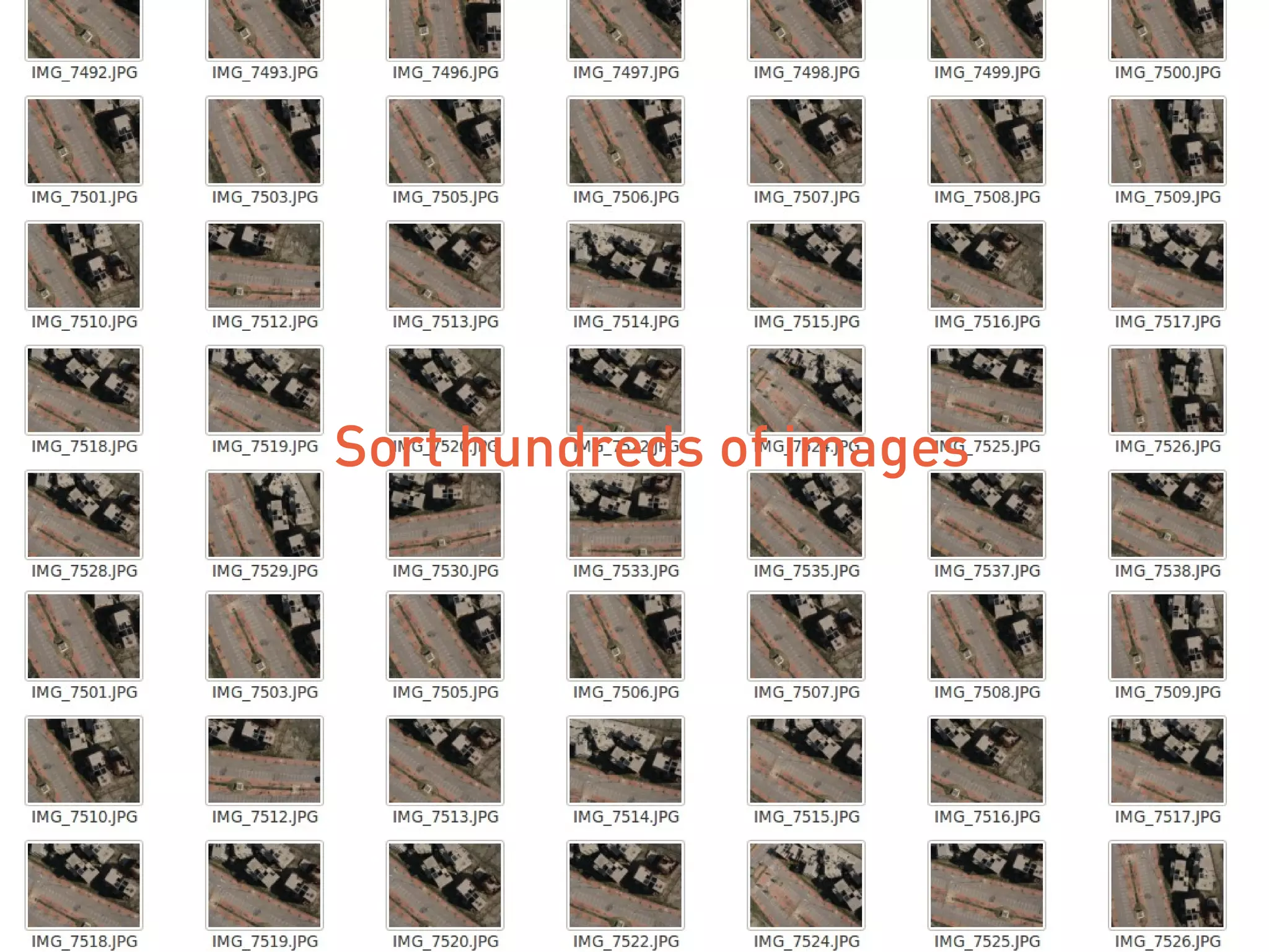 Sort hundreds of images
 